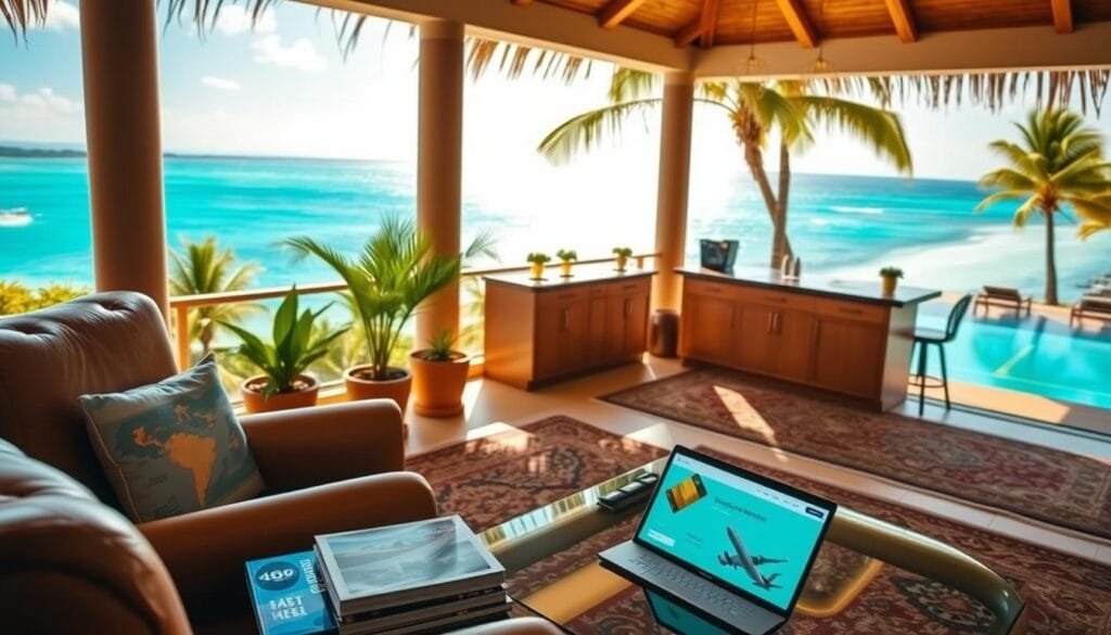 Luxury vacation planning with travel points