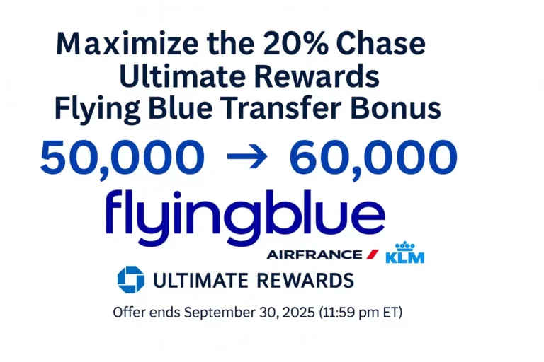 Maximize the 20% Chase Ultimate Rewards Flying Blue Transfer Bonus.
