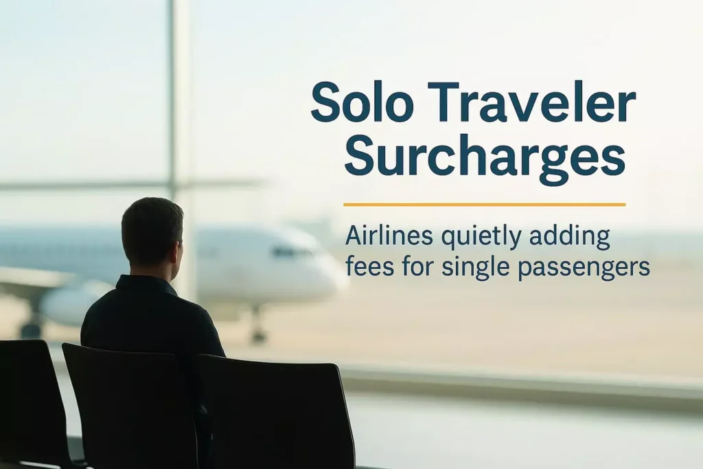 Solo Traveler Surcharges: Airlines Quietly Adding Fees for Single Passengers